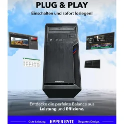 HYPER BYTE Office PC AMD Ryzen 3 3200G 16 GB RAM 1 TB SSD