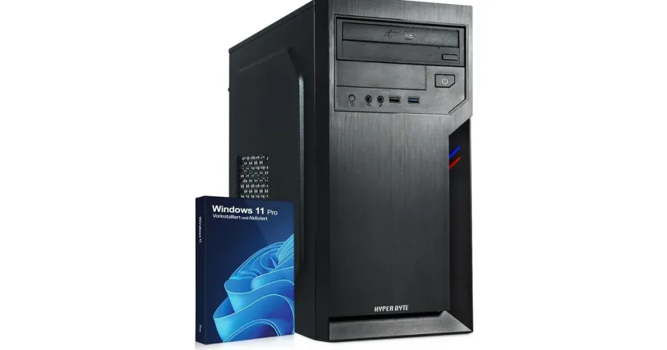 HYPER BYTE Ultra Office PC Intel Core i5 4,3 GHz 16 GB RAM 512 GB SSD GT 730 Windows 11 Pro
