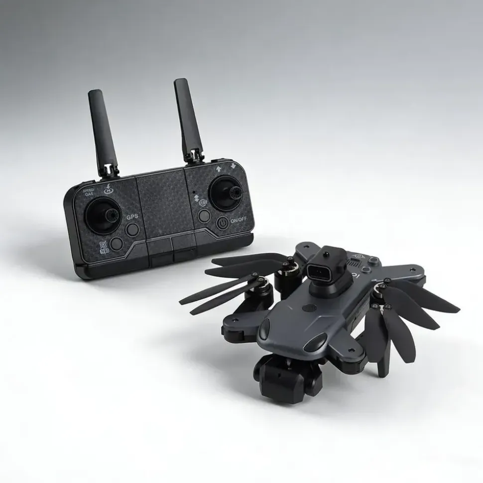 ideoon 4K Drohne mit Kamera Schwenkbar C0 Zertifiziert Faltbar GPS Rückkehr Hinderniserkennung Follow-Me