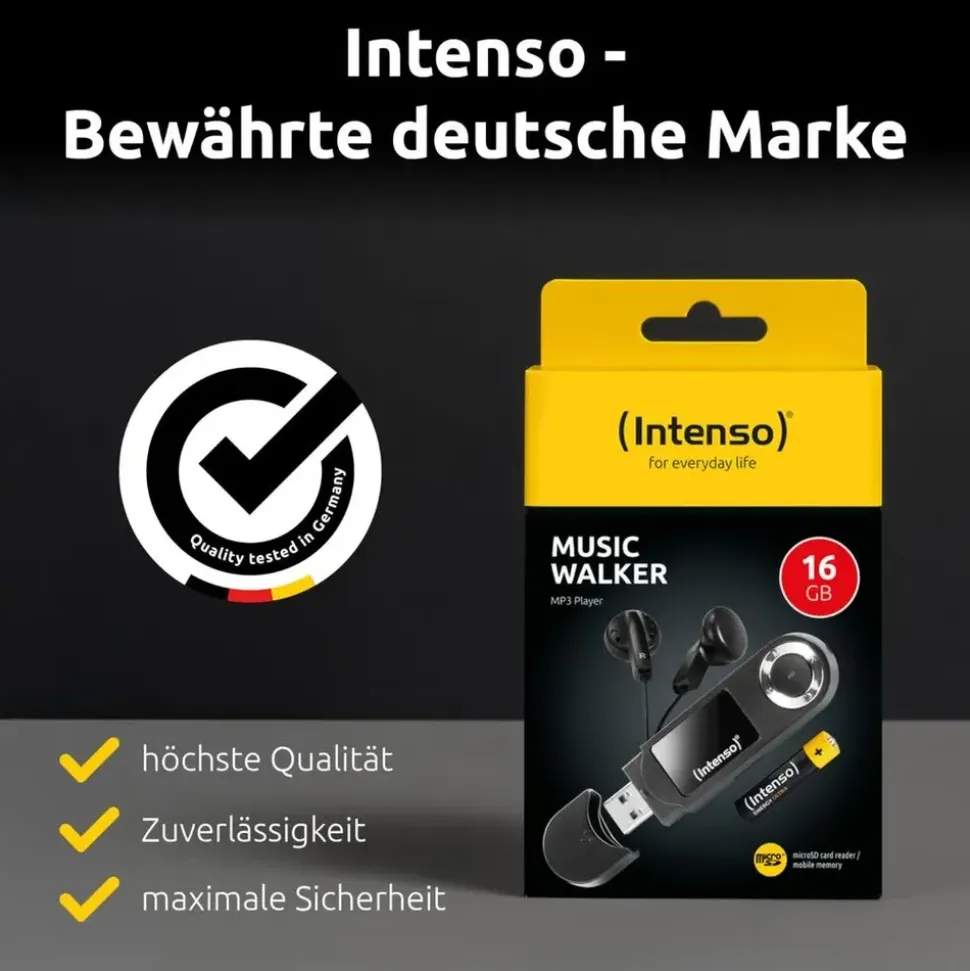 Intenso Music Walker MP3-Player 16 GB Schwarz