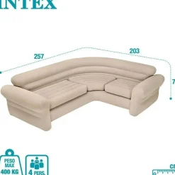 Intex Ecksofa 2-Sitzer Beige