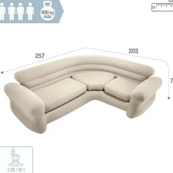 Intex Ecksofa 2-Sitzer Beige