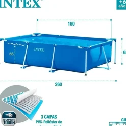 Intex Family Frame 260 x 160 x 65 cm ohne Filterpumpe