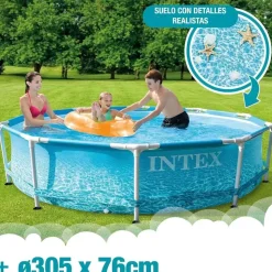 Intex Metal Frame Beachsize rund