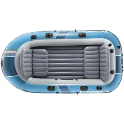 Intex Schlauchboot Excursion 4 Blau inkl. Pumpe und Alu-Paddel