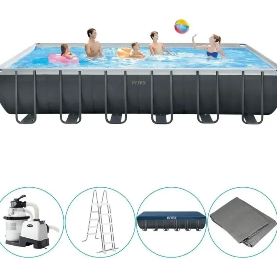 Intex Ultra XTR Frame Pool-Set rechteckig 732 x 366 x 132 cm inkl. Sandfilteranlage