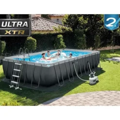 Intex Ultra XTR Frame Pool-Set rechteckig 732 x 366 x 132 cm inkl. Sandfilteranlage