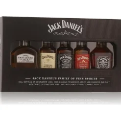 Jack Daniel's Family of Fine Spirits Old No.7 Tennessee 40% vol 0,05 l + Gentleman Jack 40% vol 0,05 l + Single Barrel Select 45% vol 0,05 l + Tennessee Honey Likör 35% vol 0,05 l + Tennessee Fire Likör 35% vol 0,05 l Tasting-Set