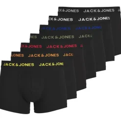 JACK & JONES Basic Boxershorts 7 Einheiten Black / Detail Black / Black S