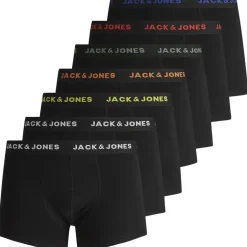 JACK & JONES Basic Boxershorts 7 Einheiten Black / Detail Black / Black S