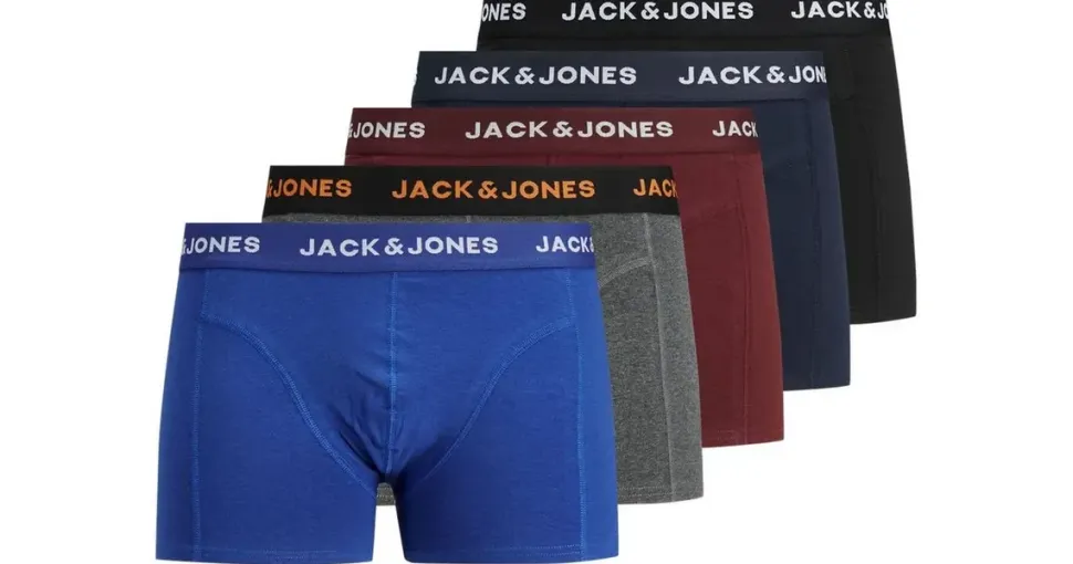 JACK & JONES Black Friday Boxershorts 5 Einheiten Black / Detail Navy Blazer / Port Royal / Dgm / Surf The Web M