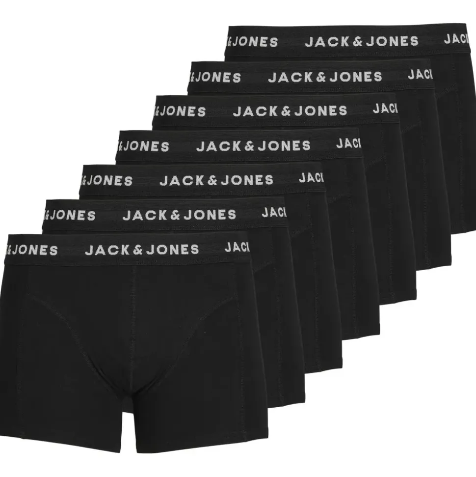 JACK & JONES Huey Boxershorts 7 Einheiten Black / Detail Black / Black S