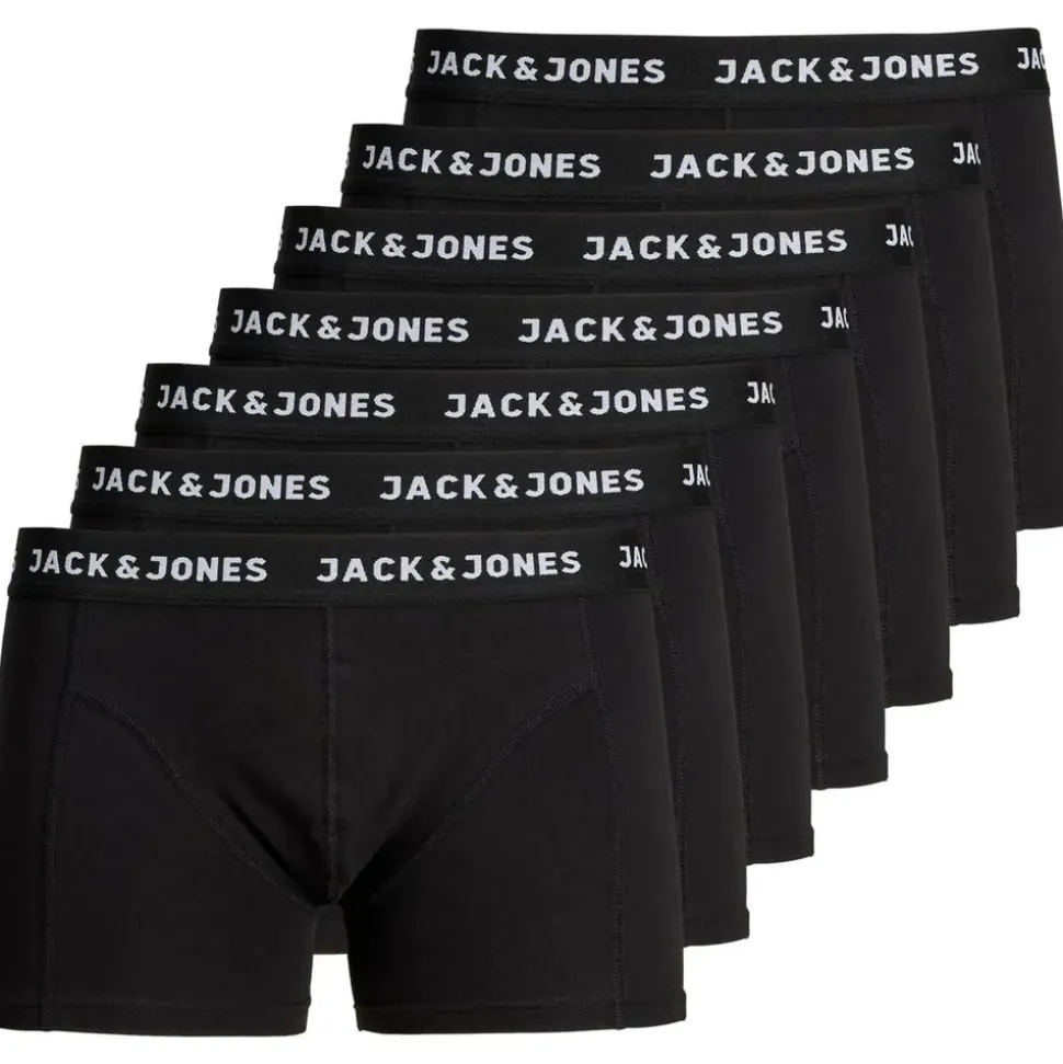 JACK & JONES Huey Boxershorts 7 Einheiten Black / Detail Black / Black S