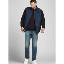 Jack & Jones PlusSize Emulti Bodywarmer Collar Weste Navy Blazer 2XL