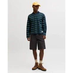 JACK & JONES Shorts mit Cargotaschen Modell 'COLE MATTY Black, S