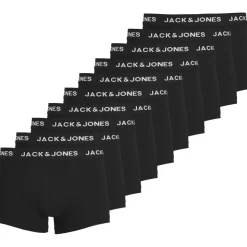 JACK & JONES Solid Boxershorts 10 Einheiten Black / Detail Black / Black L