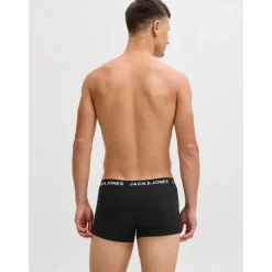 JACK & JONES Solid Boxershorts 10 Einheiten Black / Detail Black / Black L