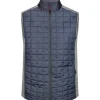 James & Nicholson Hybrid Strickfleece Gilet Light Melange/Anthracite Melange L