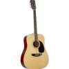 J & D D-80 NT Westerngitarre, Akustik-Gitarre für Anfänger und Einsteiger, Acoustic Guitar, Dreadnought mit Natural Hochglanz Fichtendecke