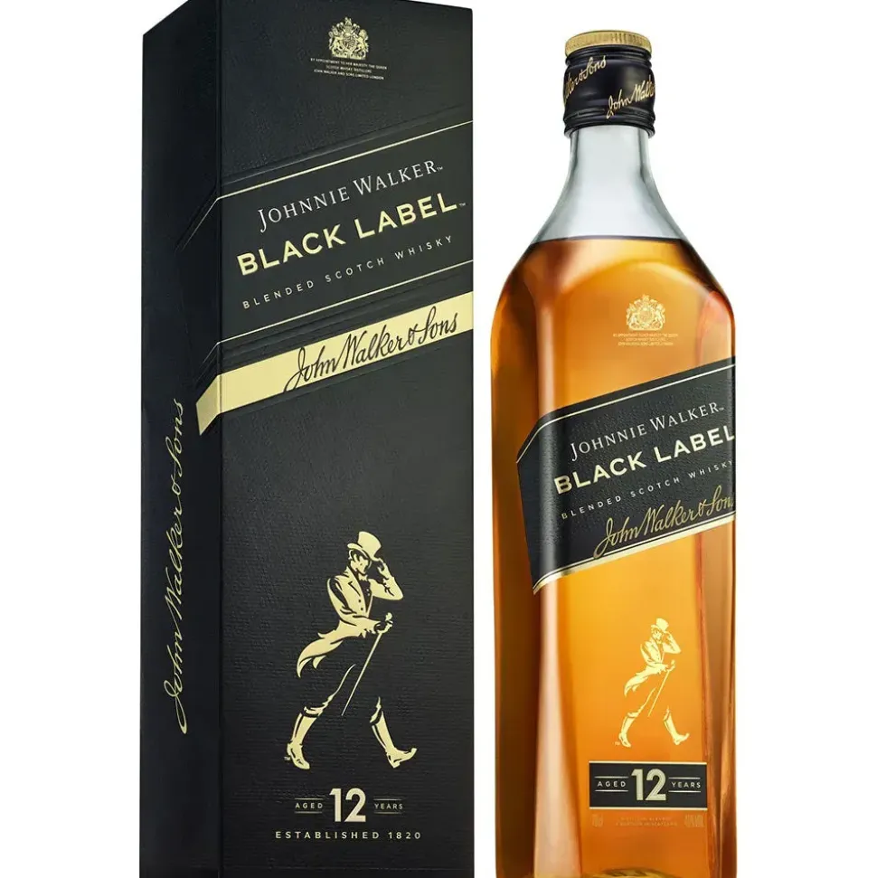 Johnnie Walker 12 Years Old Black Label Blended Scotch 40% vol 0,7 l Geschenkbox