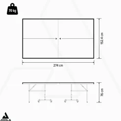 Joola Tischtennisplatte Outdoor J200A Grau
