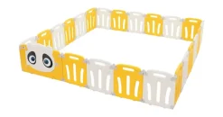 joyz Laufgitter, Gelb, Kunststoff, Quadratisch, 240x53x240 cm, Babymöbel, Laufstall Baby