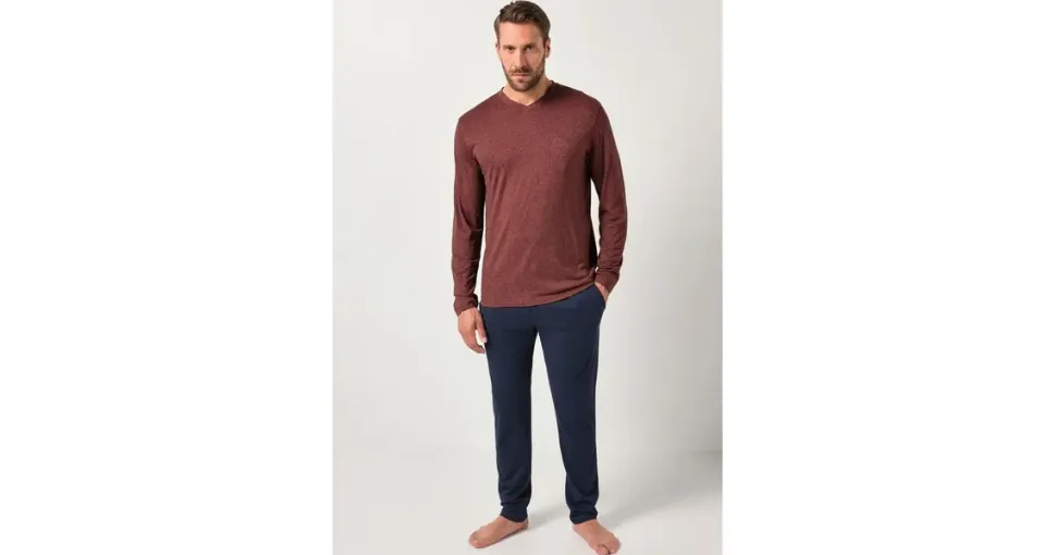 Jp1880 Pyjama lang Blau/Rot XXL