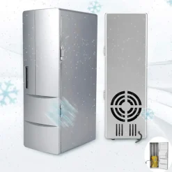 JTLB Mini-USB-Kühlschrank Getränkekühlschrank 2 l 25 cm hoch Silber