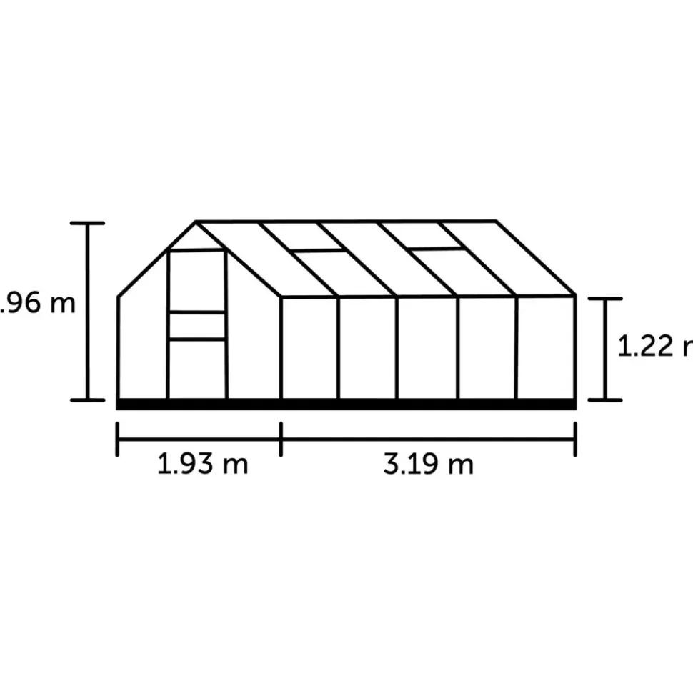 Juliana Popular 106 Alu schwarz Blankglas 3 mm 6,2 m2