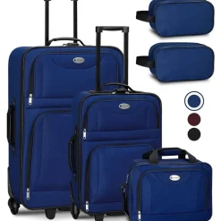 Juskys Athen Koffer-Set 5-tlg. blau