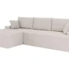 Juskys Eckcouch Cord 3-Sitzer Beige