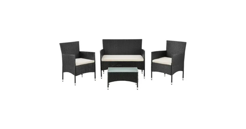 Juskys Fort Myers Polyrattan Gartenmöbel-Set