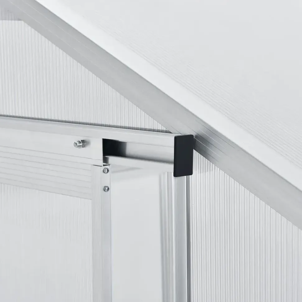 Juskys Gewächshaus Aluminium Silber HKP 4 mm 4,75 m2