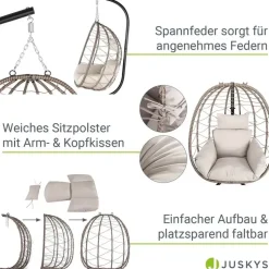 Juskys Korbhängesessel Aria