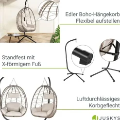 Juskys Korbhängesessel Aria