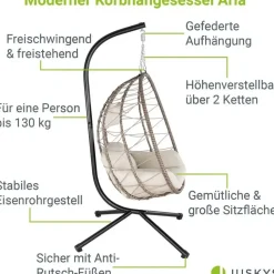 Juskys Korbhängesessel Aria