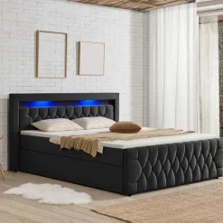 Juskys Leona 140 x 200 cm H4 Schwarz