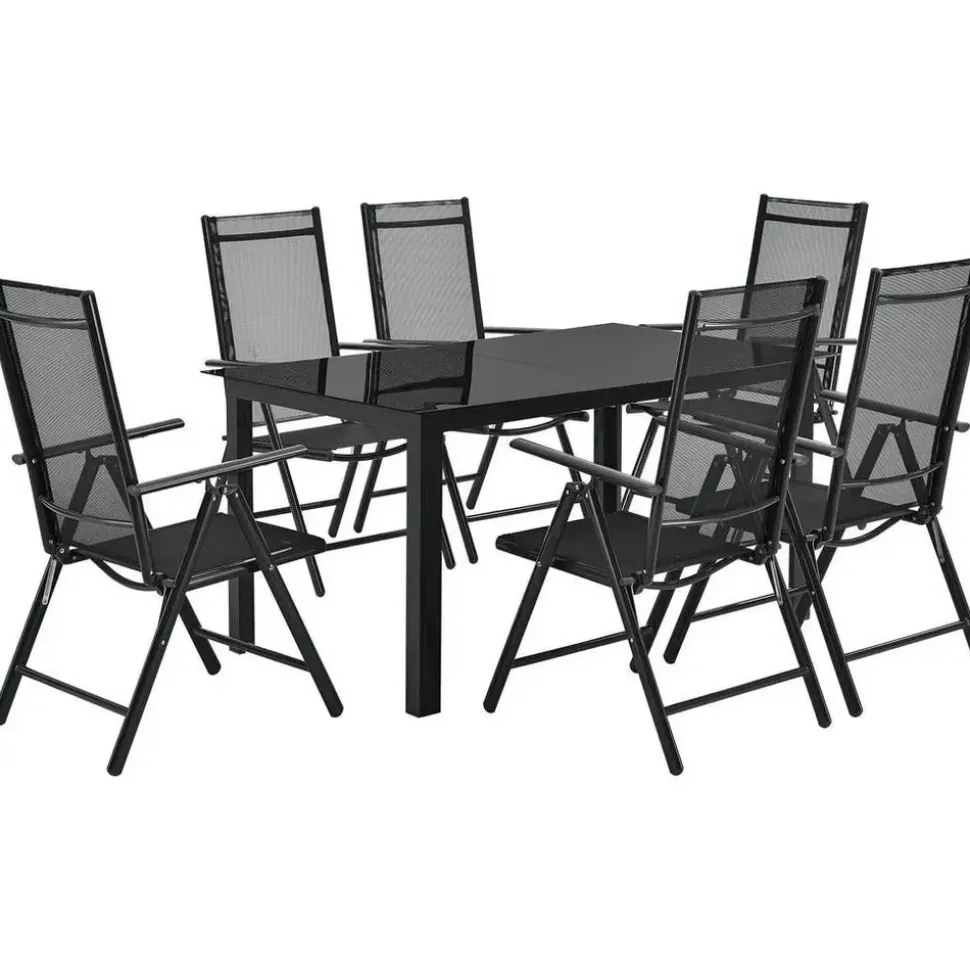 Juskys Milano Set 7-tlg. dunkelgrau