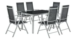 Juskys Milano Set 7-tlg. silbergrau