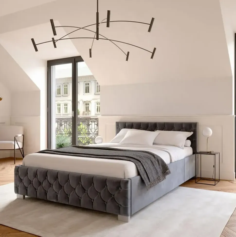 Juskys Nizza 180 x 200 cm dunkelgrau