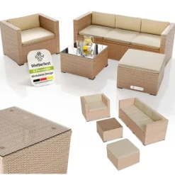 Juskys Punta Cana Lounge creme/beige