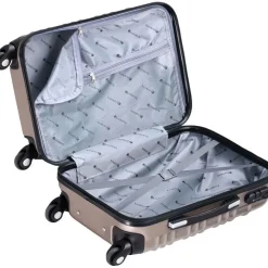 Juskys Rom Koffer-Set 4-tlg. champagner/beige