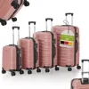 Juskys Rom Koffer-Set 4-tlg. rosa