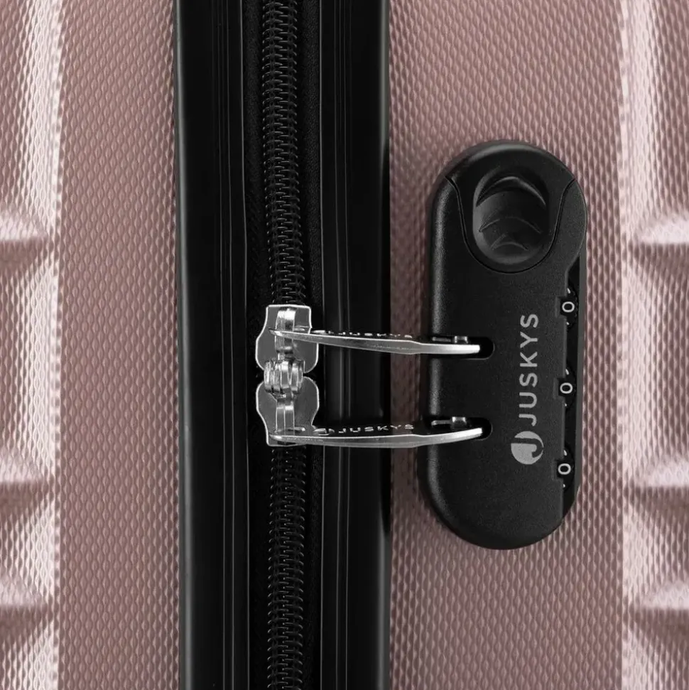 Juskys Rom Koffer-Set 4-tlg. rosa