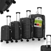 Juskys Rom Koffer-Set 4-tlg. schwarz