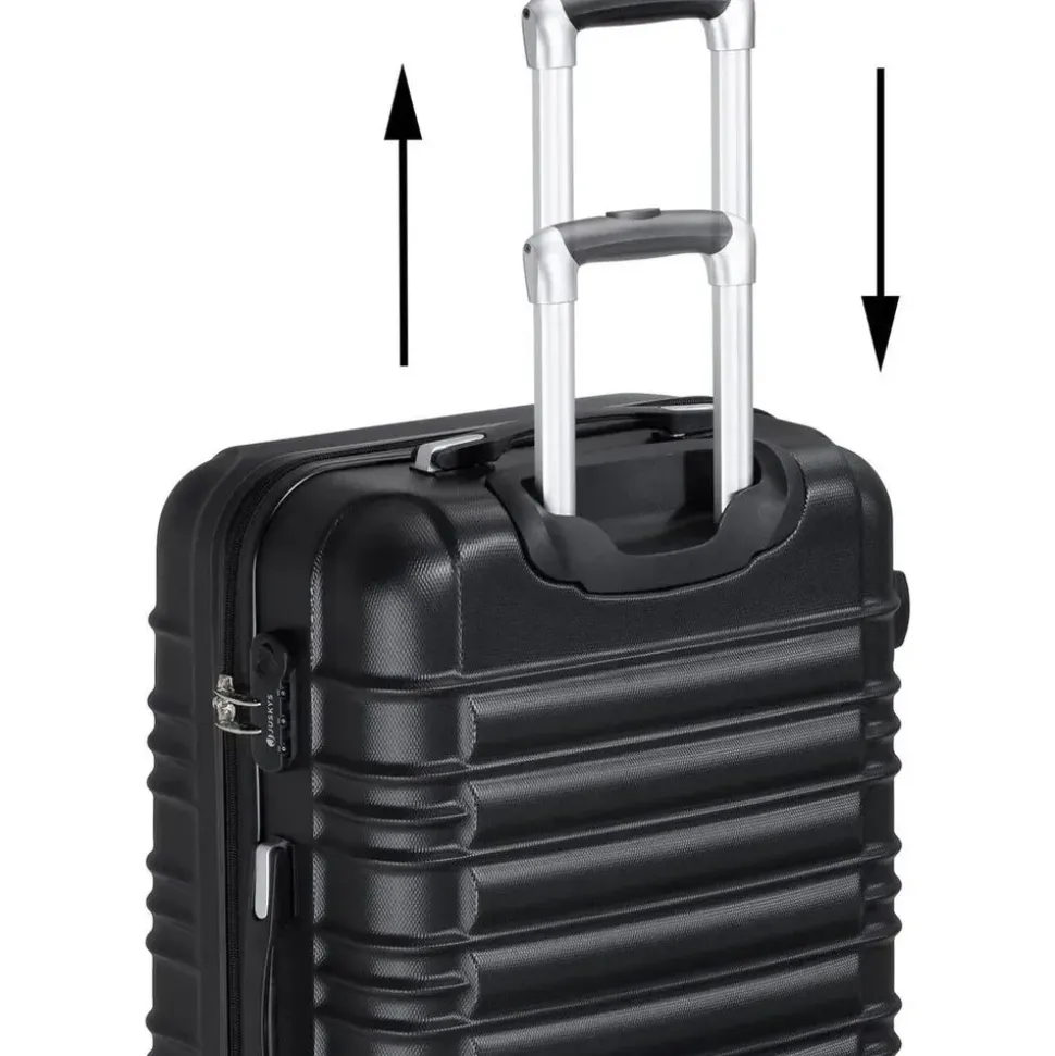 Juskys Rom Koffer-Set 4-tlg. schwarz