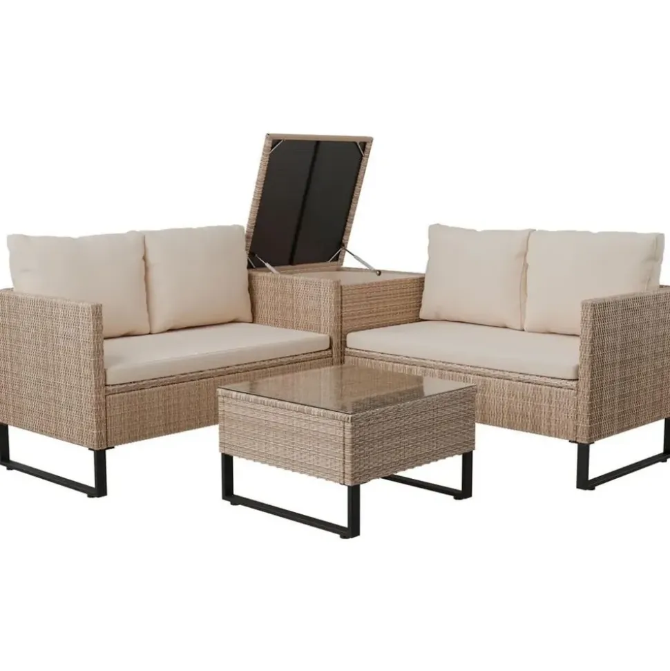 Juskys Santorini Loungeset creme/sand