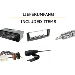 JUST SOUND best choice for caraudio Autoradio Einbaupaket JBL Celebrity 150 passend für Mitsubishi Colt Z30 Schwarz | Bluetooth USB