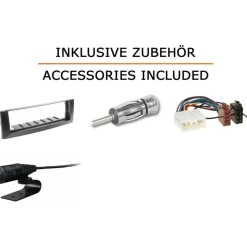 JUST SOUND best choice for caraudio Autoradio Einbaupaket JBL Celebrity 150 passend für Mitsubishi Colt Z30 Schwarz | Bluetooth USB