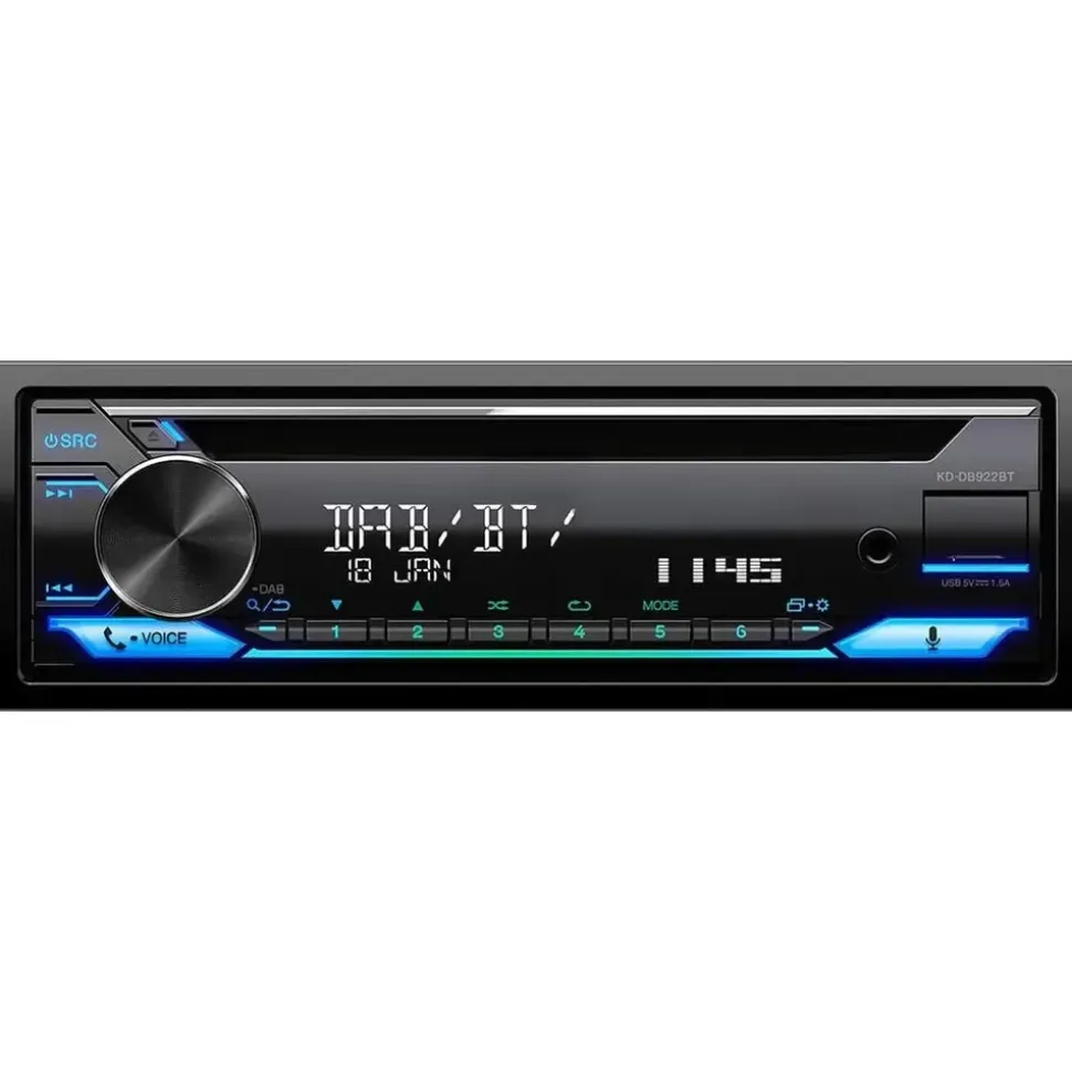 JUST SOUND best choice for caraudio Autoradio Einbaupaket JVC KD-DB922BT passend für Toyota Celica T18 | Bluetooth Telefonieren Audiostreaming